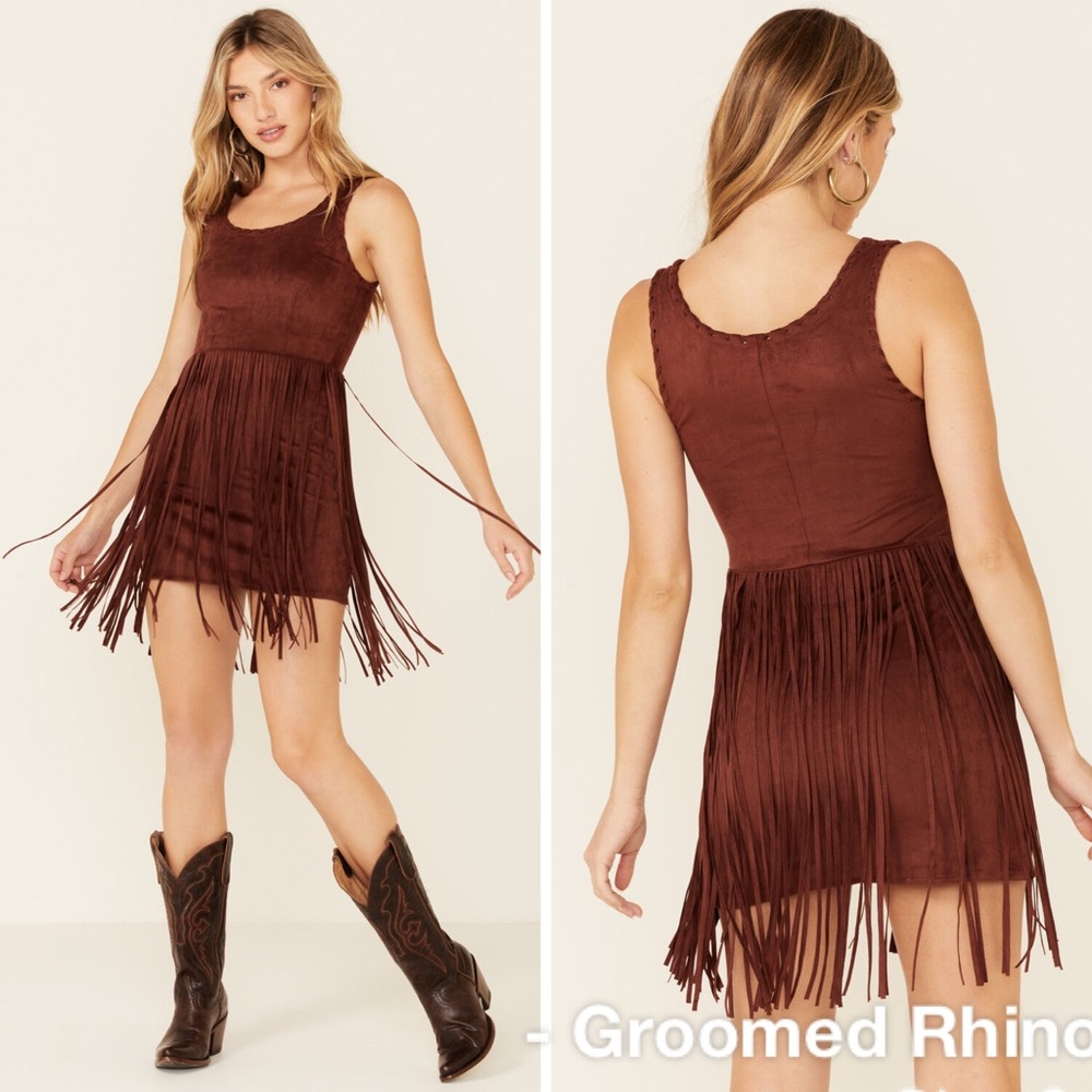 Idyllwind Brown Fringe Dress
